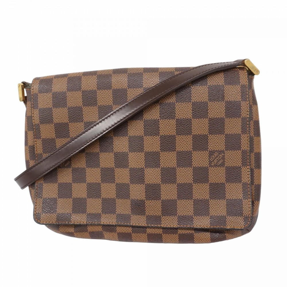 Louis Vuitton Shoulder Bag Damier Musette Tango Long Slap Ebene Brown s